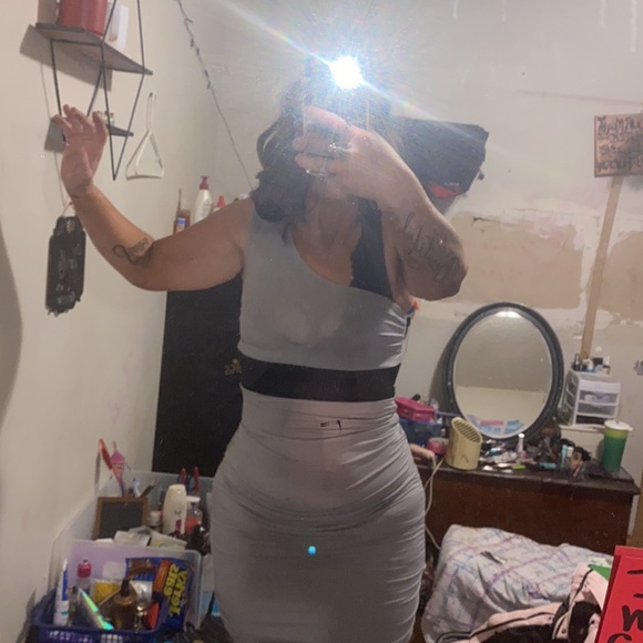 Grey size small one strap dress. - Picture 6 of 7